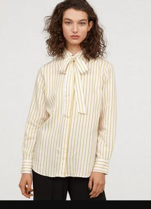 Рубашка в полоску h&m, р.хs