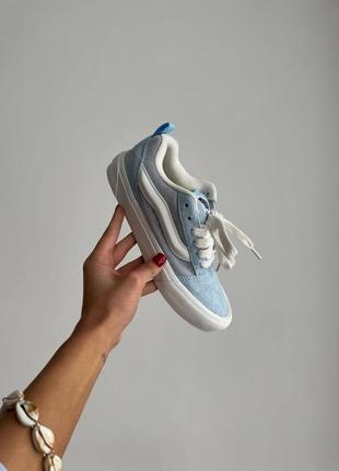 Жвночі кеди блакитні vans knu school light blue