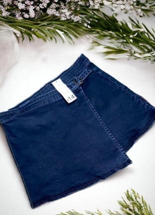 Асимметричная джинсовая юбка на запах george этикетка1 фото