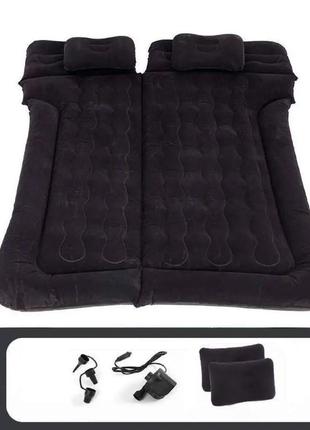 Матрац надувний для автомобіля з насосом і 2 подушками 180х135 см black6 фото
