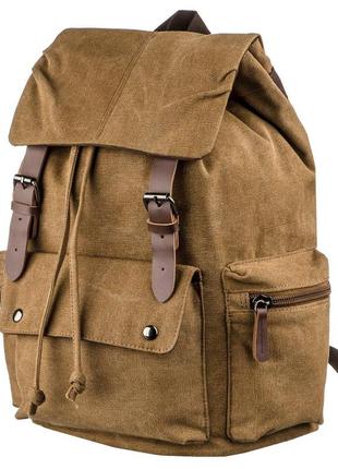 Рюкзак текстильный походный vintage 20134 коричневый