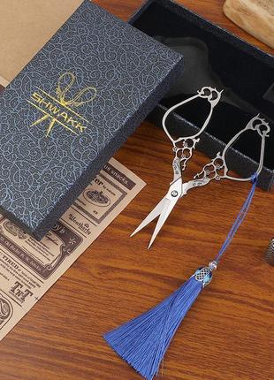 Подарочный набор ножницы для шитья + наперсток premium 0003n-g. ножницы для вышивания, рукодели, дома, кройки7 фото