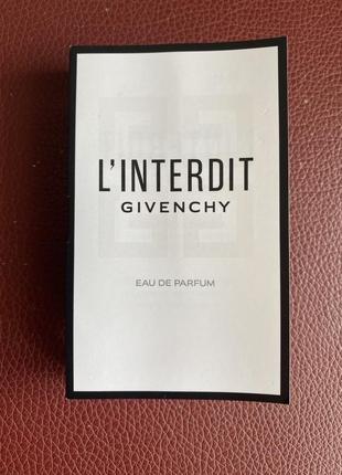 Пробник givenchy l'interdit eau de parfum,1 мл,оригинал.2 фото