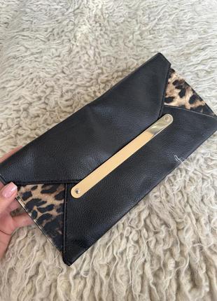 Клатч леопард сумка