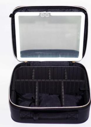 Косметичка-чемоданчик с led зеркалом 28x22x1110 фото