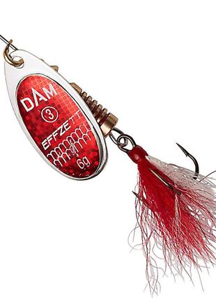 Блесна-вертушка dam effzett standart с бородкой 3гр (reflex red)