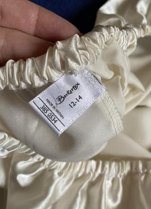 Подьюбник кремовый атласный нижняя юбка с ажурным низом - m l5 фото