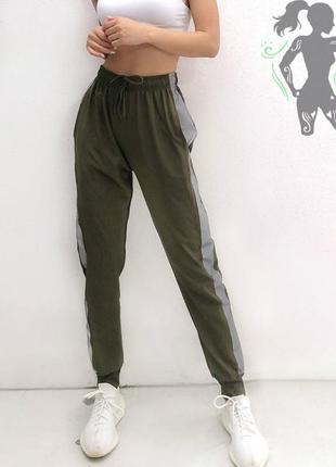 Спортивные женские брюки, джоггеры m-sport, для утренних пробежек1 фото