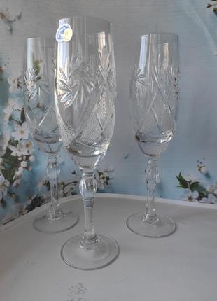 Хрустальные бокалы для шампанского неман2 фото
