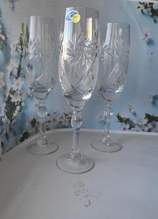 Хрустальные бокалы для шампанского неман1 фото
