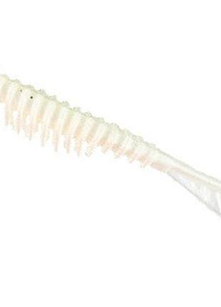 Силикон nomura ribbed curlly tail (съедобный) 100мм 3,5гр. цвет-056 (pearl white) 8шт