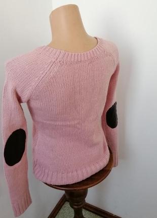 Гарний вовняний светр, джемпер з косами і кульками3 фото