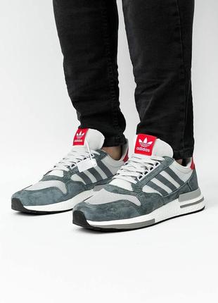 Мужские кроссовки adidas zx 500 rm gray