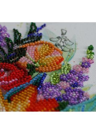 Набор-миди для вышивки бисером "цветочная феерия" amb-067 20х20 см3 фото