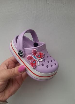 Кроксы детские распродаж фиолетовый (лавандовый)1 фото