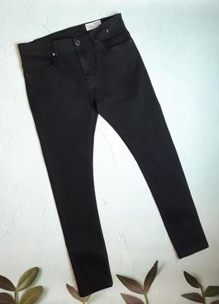🌿1+1=3 фирменные зауженные черные мужские джинсы denim co, размер 44 - 462 фото