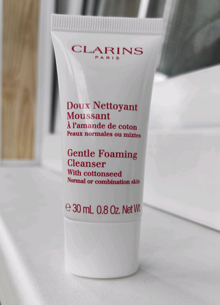 Clarins gentle foaming cleanser with cottonseed, 30ml1 фото