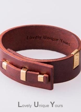 Кожаный браслет luy n. 1 один оборот (махагон). браслет из натуральной кожи1 фото