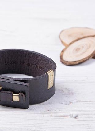 Кожаный браслет luy n. 1 один оборот (коричневый). браслет из натуральной кожи4 фото