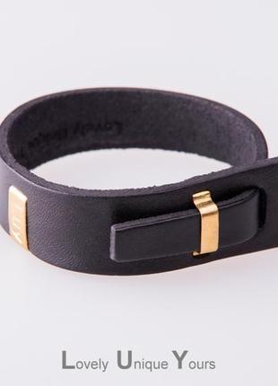 Кожаный браслет luy n.2 один оборот (черный)