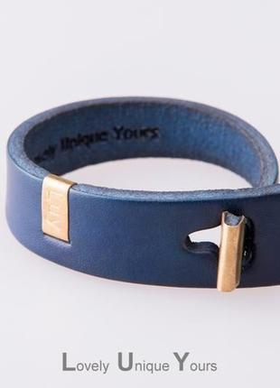 Кожаный браслет luy n.3 один оборот (синий)