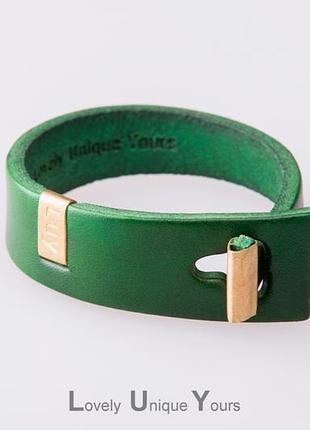 Кожаный браслет luy n.3 один оборот (зеленый)