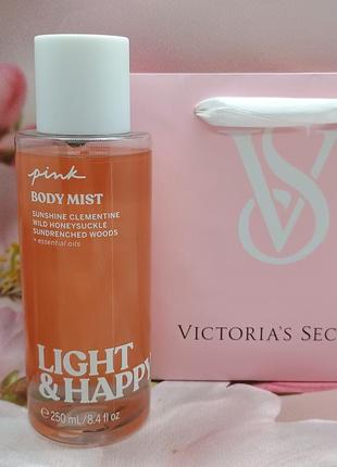 Парфюмированный мист light & happy pink victoria’s secret.