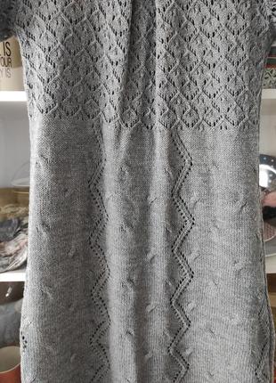 Платье вязаное с коротким рукавом4 фото