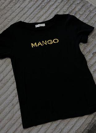 Футболка женская mango черная2 фото