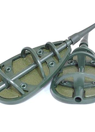 Кормушка flat feeder fishing roi  60гр.green