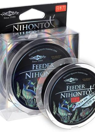 Леска mikado nihonto feeder 150м 0,22мм 6,5кг (черный)