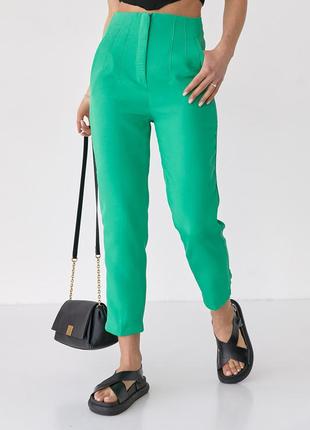 Классические брюки со стрелками perry - зеленый цвет, s (есть размеры)