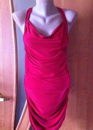Сексуальное бордовое короткое платье1 фото