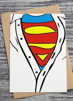 0451 открытка "супермен"1 фото
