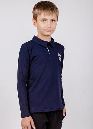 Джемпер з коміром поло і вишивкою