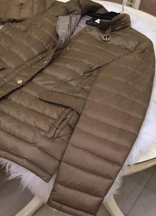 Легкий пуховик преміум бренду leonardo camel nude lightweight down jacket оригінал size s  90% down2 фото