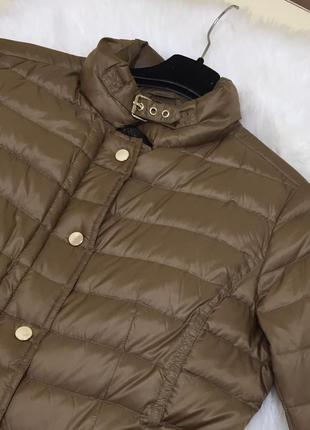 Легкий пуховик преміум бренду leonardo camel nude lightweight down jacket оригінал size s  90% down8 фото