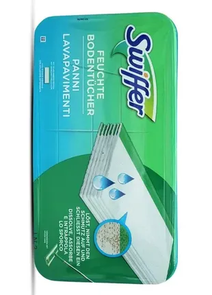 Влажные салфетки-запаски к швабре для уборки дома со свежим ароматом swiffer wet wischtücher 12ш1 фото