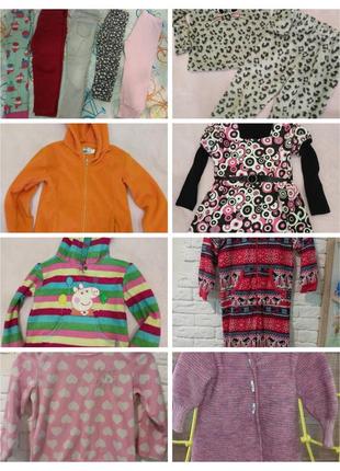 Одежда для девочки: кофты, платье, джинсы роста 92-104 на 3-4 года.2 фото