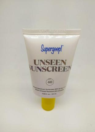 Солнцезащитный крем unseen spf 40 supergoop! unseen sunscreen spf 40