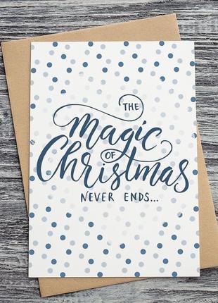 0528 листівки "the magic of christmas never ends..."1 фото