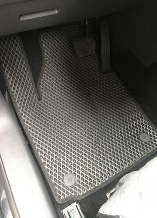 Коврики eva (черные) 5 шт, передние и задние (для maxi, 2 сдвижных двери) для volkswagen caddy 2015-2020 гг