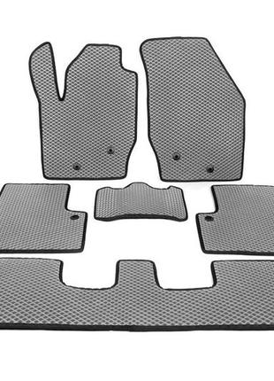 Коврики (eva, серый) 5 местный, 2 ряда для volvo xc90 2002-2014 гг