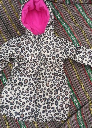 Куртка зимняя  еврозима демисезонная на флисе леопард5 фото