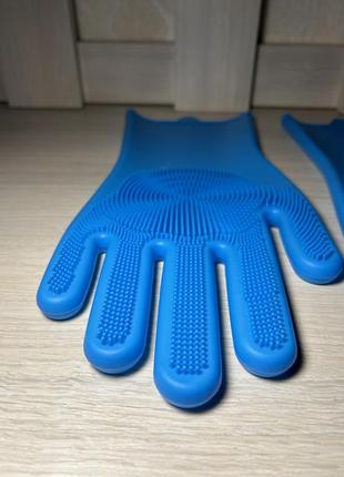 Силиконовые перчатки резиновые для кухни2 фото