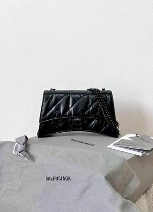 Новая упакована сумка balenciaga crush из натуральной кожи