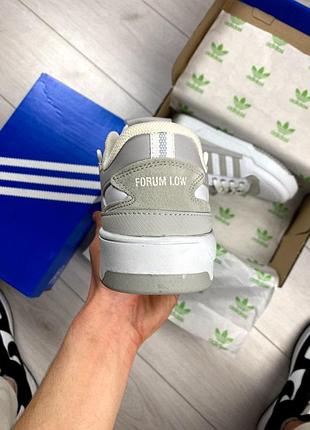Кроссовки мужские adidas forum белые с серым7 фото