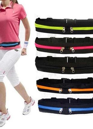 Спортивна сумка на пояс для бігу go runners pocket belt5 фото