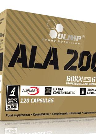 Альфа липоевая кислота, антиоксидантная защита, ala 200, olimp nutrition 120капс (70283001)