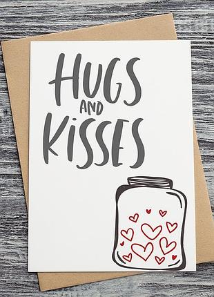 0314 листівка hugs & kisses